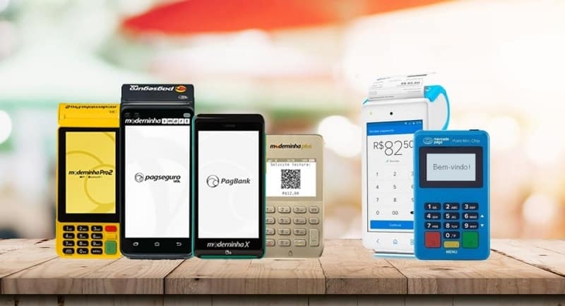 A picture showing card readers used for Rio escort payment methods